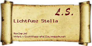 Lichtfusz Stella névjegykártya